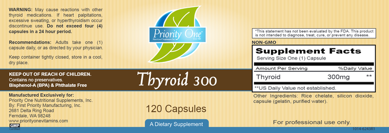 Thyroid Glandular 300 mg 120 caps