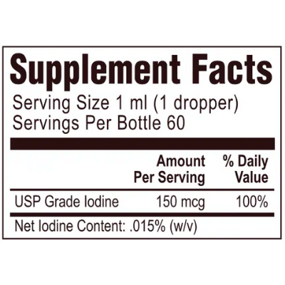 Perfect Iodine Supplement Facts