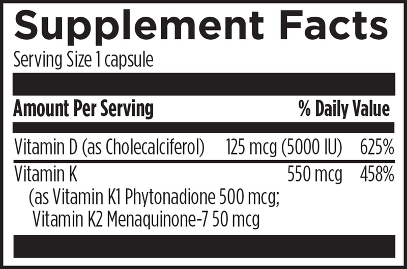 Vitamin D Supreme with Vitamin K1, K2 (60 VCaps)