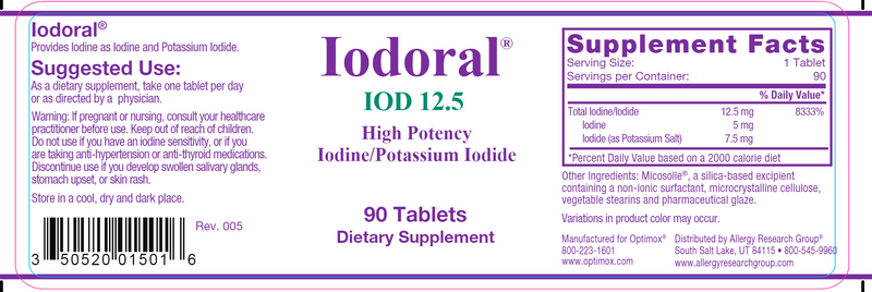 Iodoral 12.5 mg 90 tabs