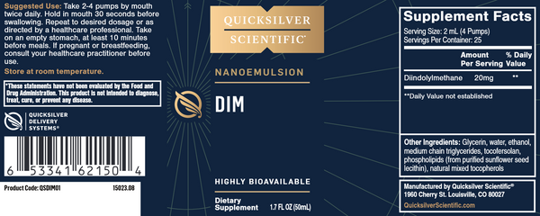 Nanoemulsified DIM