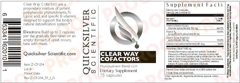 Clear Way Cofactors
