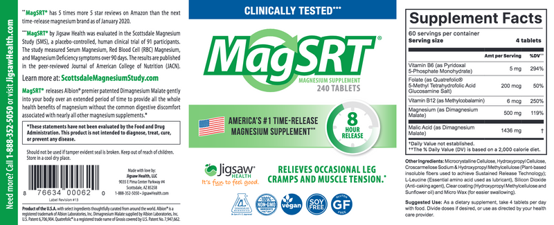 Jigsaw Magnesium w/SRT (240 Tabs)