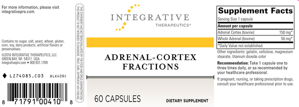 Adrenal Cortex Fractions 60 caps