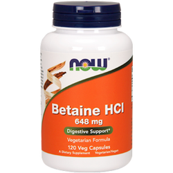 Betaine HCL 648 mg (120 Caps)